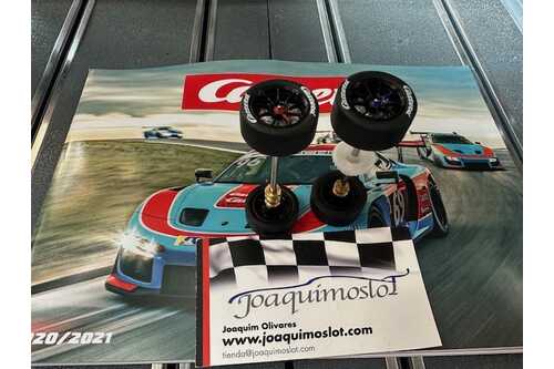 carrera evolution audi r8 tren de ruedas delantero/ trasero